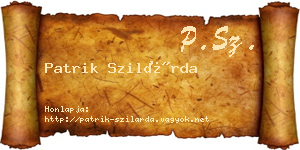 Patrik Szilárda névjegykártya